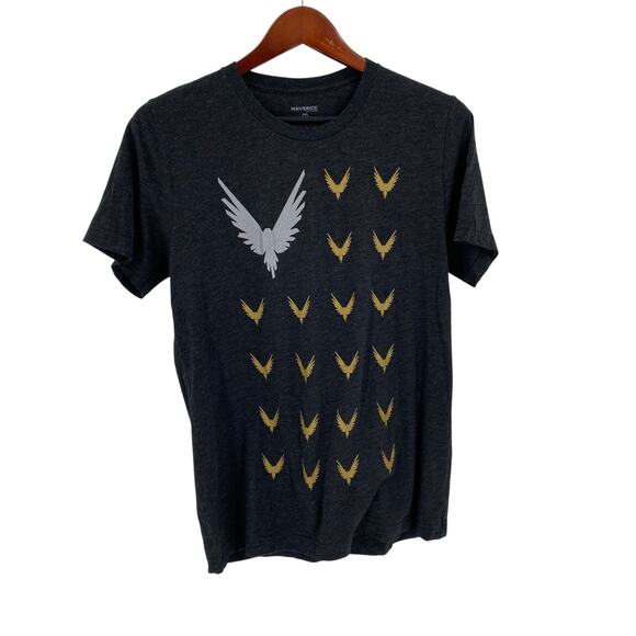 Maverick by Logan Paul Charcoal grey silver gold tee mens size medium - Picture 1 of 6